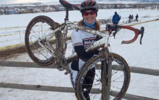 emily zinn and her custom zinn magnesium cyclocross bike