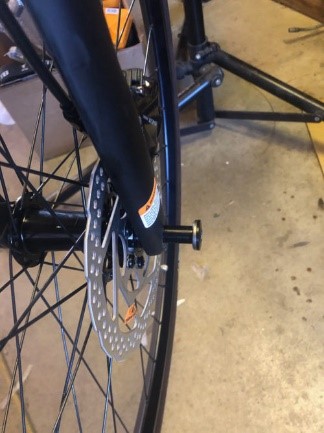 front wheel into fork