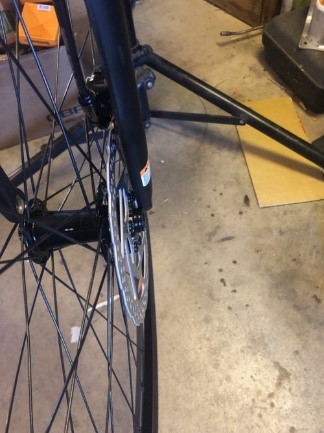 installing the bike wheel