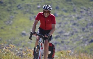 man long distance bike riding