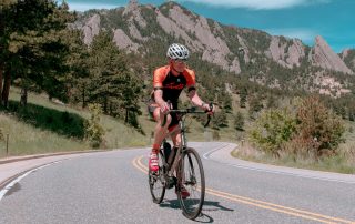 Lennard Zinn benefiting from riding an e-bike near the mountains