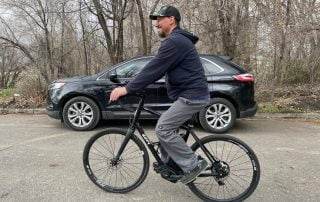 Upright riding position