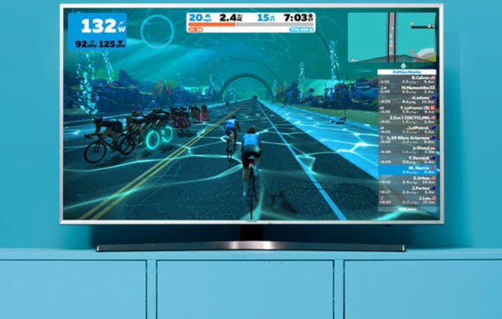 Zwift indoor cycling