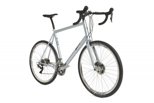 silver road bike from Zinn