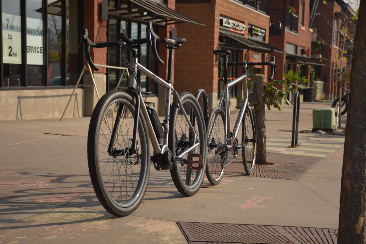 large wheeled ebike parked on the street