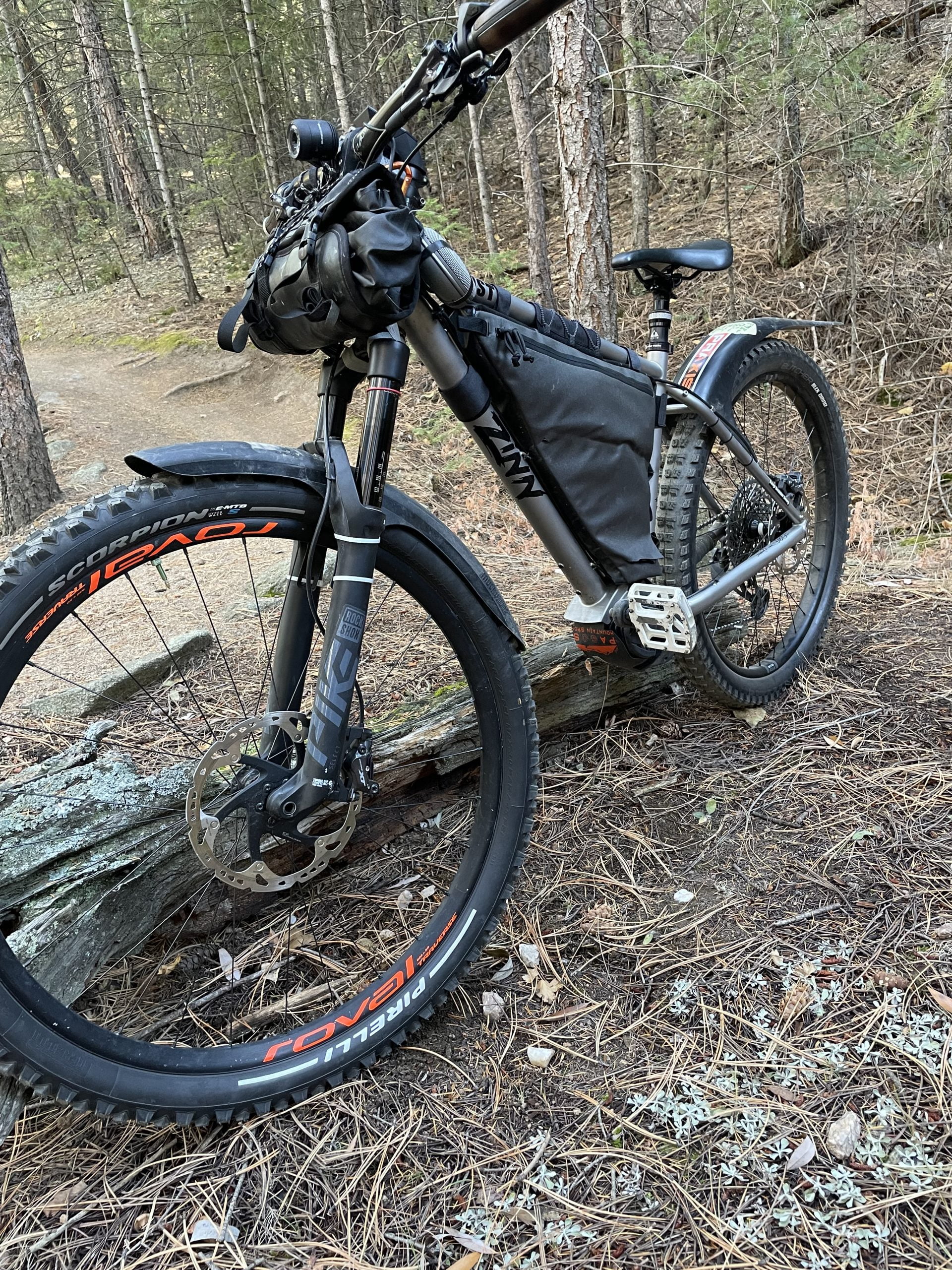 titanium electric mountain bike