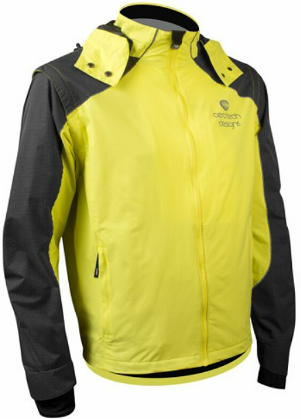  Aero Tech reflective cycling rain coat - waterproof cycling jacket with zip-off-sleeves