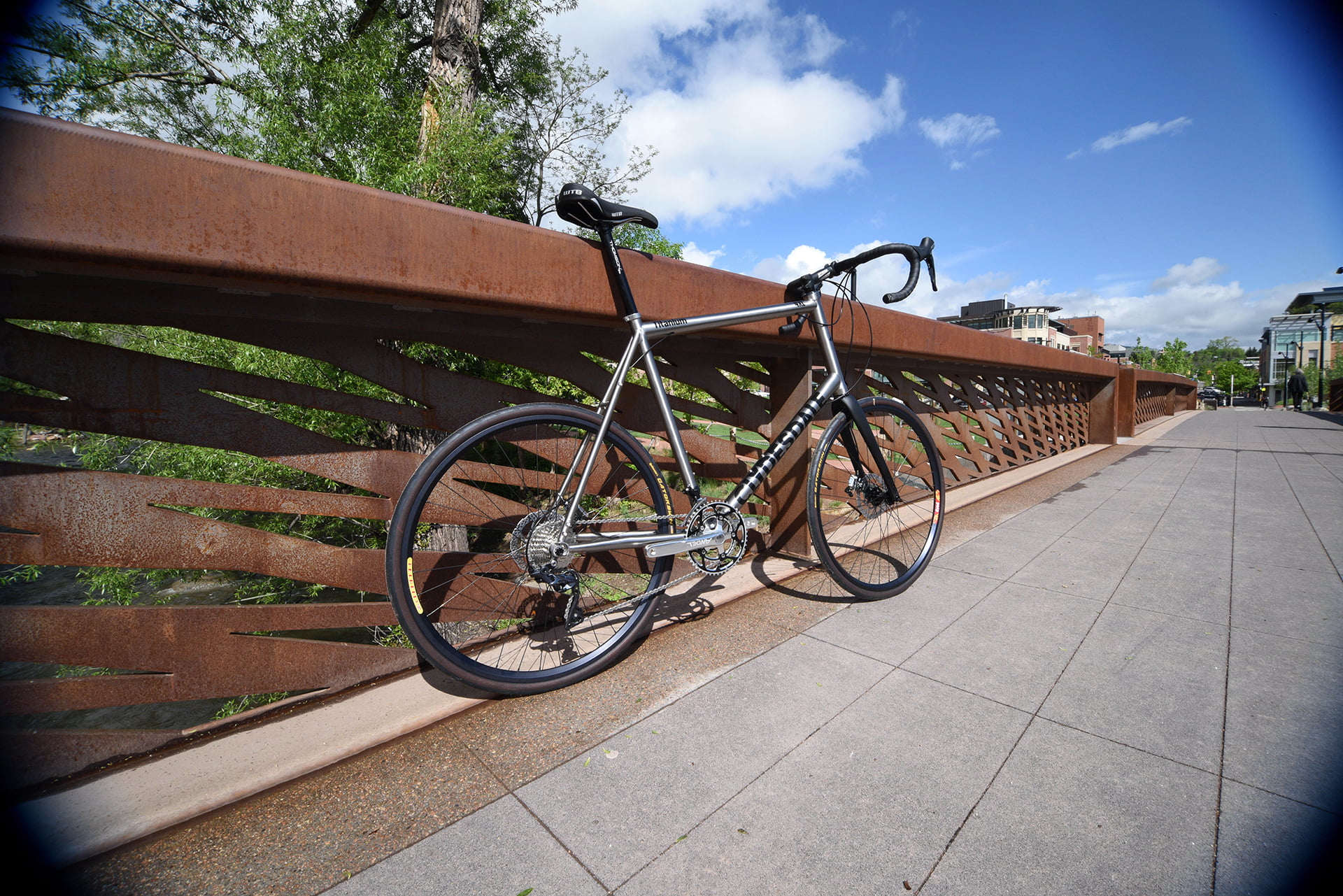 tall titanium gravel road bike