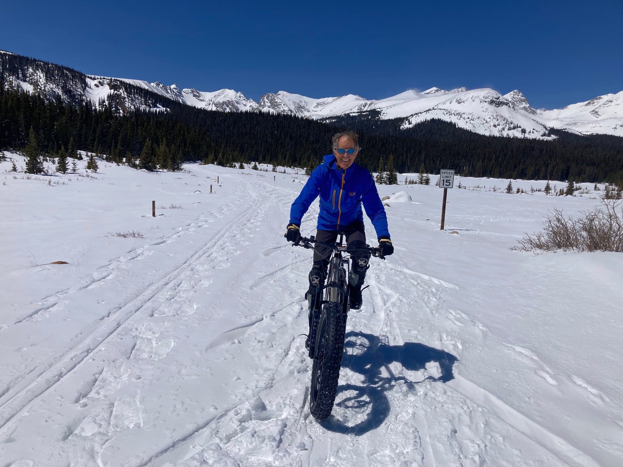 lightweight electric fat bike on snow